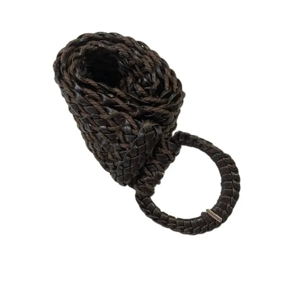 Unbranded vintage women's faux leather braided woven belt.